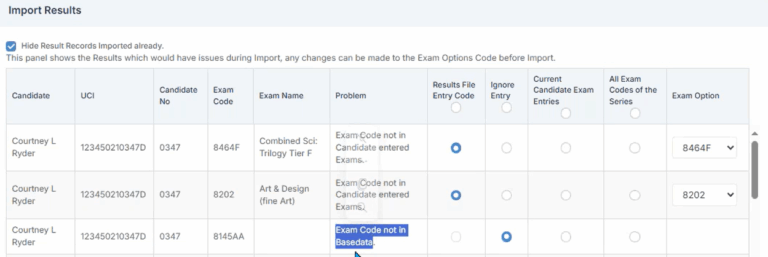 Bromcom: Exam Results import errors - Frequently Asked Questions
